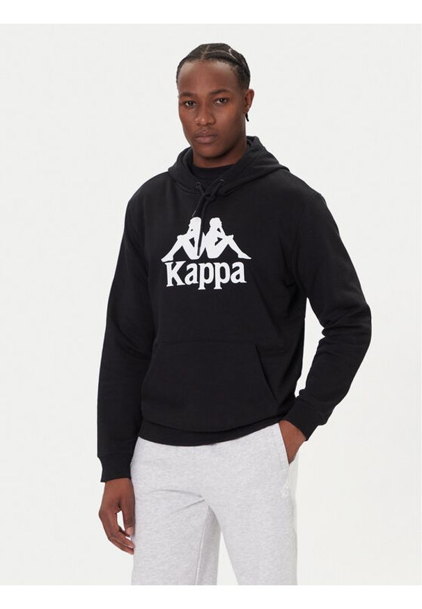 Kappa Bluza Malmo 3 341M43W Czarny Regular Fit. Kolor: czarny. Materiał: bawełna