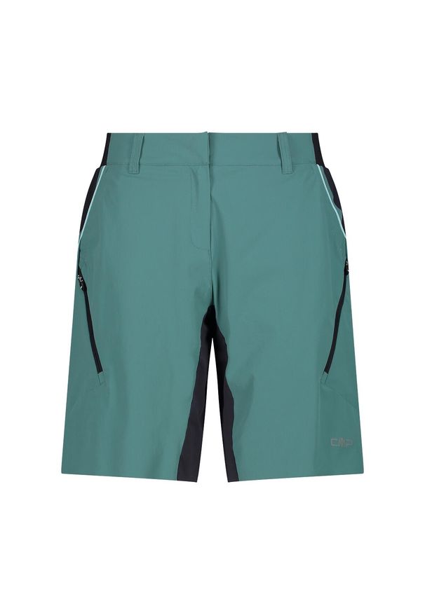 Szorty damskie rowerowe CMP 34C6916. Kolor: zielony. Długość: krótkie