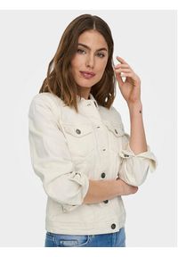 only - ONLY Kurtka jeansowa Tia 15177238 Écru Regular Fit. Materiał: bawełna #4
