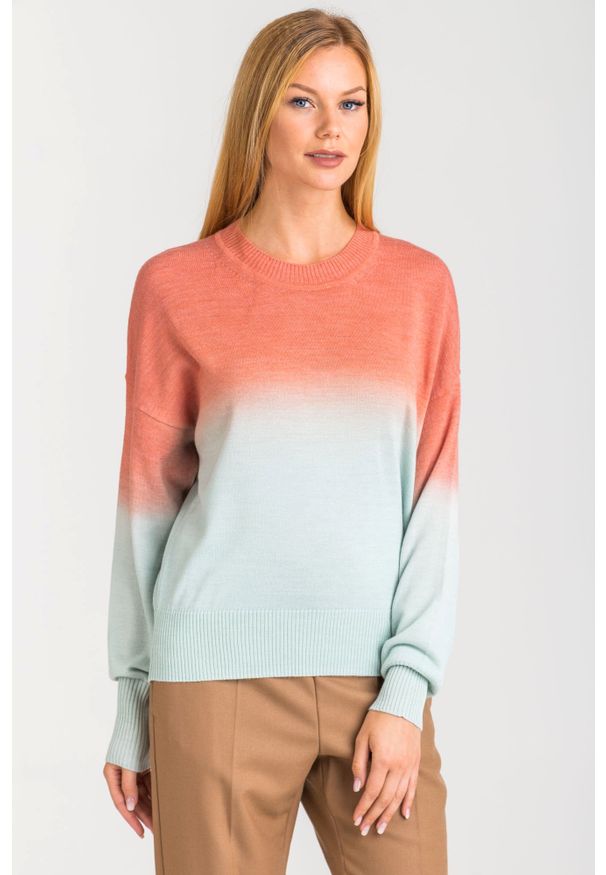 Sweter Sportmax Code na spacer, z długim rękawem, krótki