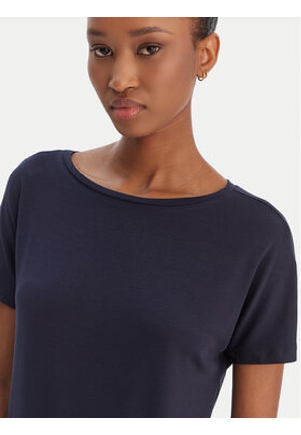 Marella T-Shirt Fervida 2615971021 Granatowy Regular Fit. Kolor: niebieski. Materiał: wiskoza