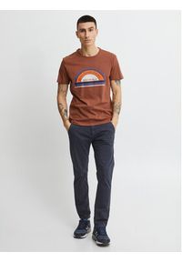 Blend T-Shirt 20715022 Brązowy Regular Fit. Kolor: brązowy. Materiał: bawełna #5