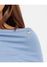 Elisabetta Franchi - ELISABETTA FRANCHI - Błękitna bluzka z wiskozy. Kolor: niebieski. Materiał: wiskoza. Długość rękawa: długi rękaw. Długość: długie #3
