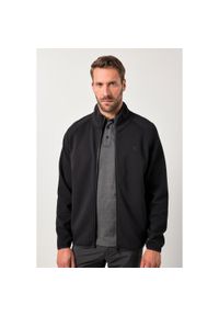 JAY-PI - Męska Bluza rozpinana FLEXNAMIC® golf materiał scuba do rozm. 7XL. Typ kołnierza: golf. Kolekcja: plus size. Kolor: czarny. Materiał: bawełna, elastan, poliester, materiał. Sport: golf