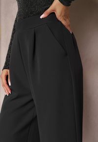 Renee - Czarne Szerokie Spodnie w Eleganckim Stylu Hanessame. Kolor: czarny. Styl: elegancki