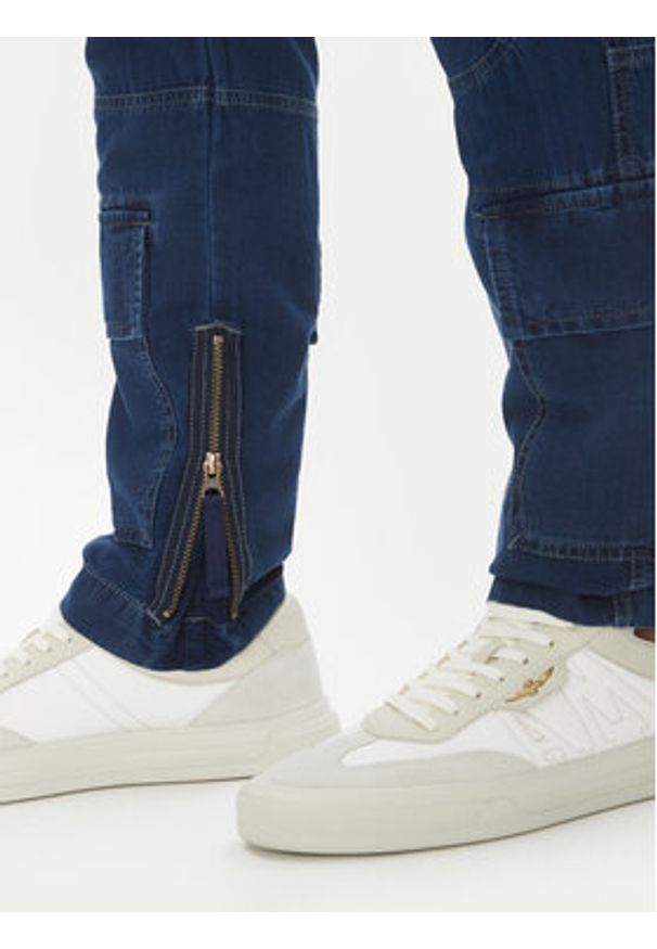 Aeronautica Militare Jeansy 251PA1655CT3507 Granatowy Regular Fit. Kolor: niebieski