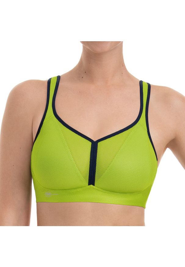 ANITA ACTIVE - Stanik do biegania Air Control mit Delta Pad z wysoki poziomem podtrzymywania. Kolor: zielony. Materiał: poliamid, poliester, elastan. Sport: bieganie