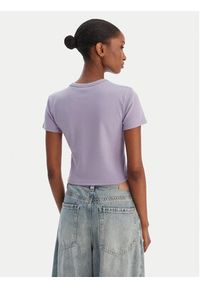 Hugo - HUGO T-Shirt Delanor 50512000 Fioletowy Slim Fit. Kolor: fioletowy. Materiał: bawełna #4