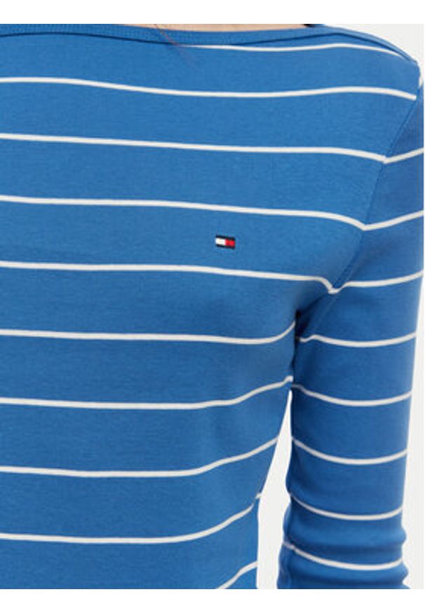 TOMMY HILFIGER - Tommy Hilfiger Bluzka New Cody WW0WW40589 Niebieski Slim Fit. Kolor: niebieski. Materiał: bawełna