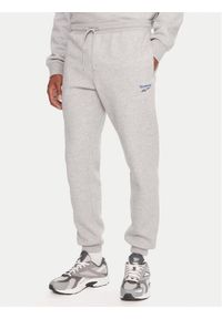 Reebok Spodnie dresowe RK25146CCM Szary Regular Fit. Kolor: szary. Materiał: bawełna
