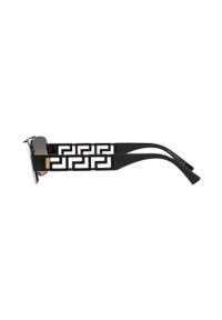 VERSACE - Versace okulary przeciwsłoneczne męskie kolor czarny. Kształt: prostokątne. Kolor: czarny #2