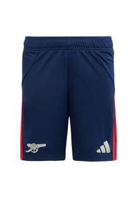 Adidas - Wyjazdowe szorty dla dzieci Arsenal 25/26. Kolor: szary, niebieski, wielokolorowy. Styl: sportowy