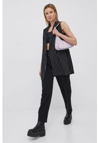 JDY spodnie damskie kolor czarny fason culottes high waist. Stan: podwyższony. Kolor: czarny. Materiał: dzianina #2