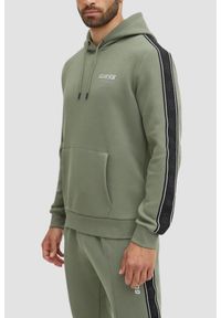 Guess - GUESS Zielona bluza męska Mickey, Rozmiar XL. Kolor: zielony. Materiał: poliester, bawełna, materiał #1
