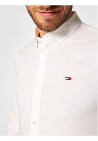 Tommy Jeans Koszula Oxford DM0DM09594 Biały Slim Fit. Kolor: biały. Materiał: bawełna #4