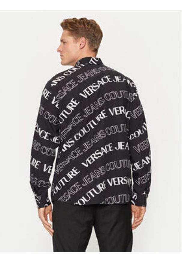 Versace Jeans Couture Koszula 76GAL2R0 Czarny Regular Fit. Kolor: czarny. Materiał: wiskoza