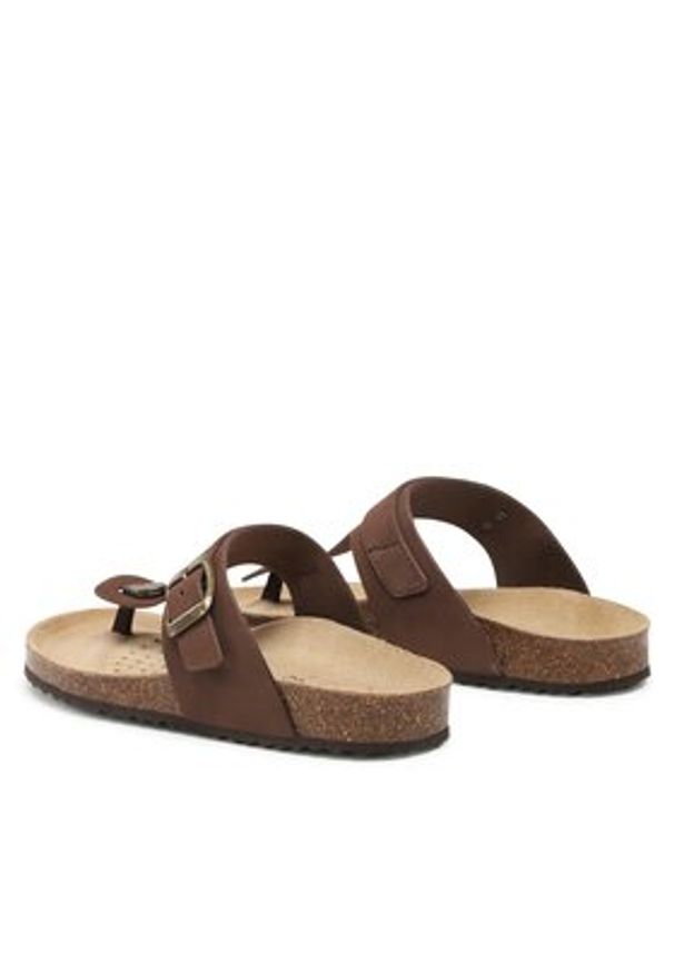Geox Japonki D Brionia D35LSK00032C6009 Brązowy. Kolor: brązowy. Materiał: skóra, nubuk