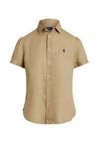 Polo Ralph Lauren Koszula 211973366507 Beżowy Regular Fit. Typ kołnierza: polo. Kolor: beżowy. Materiał: len #4
