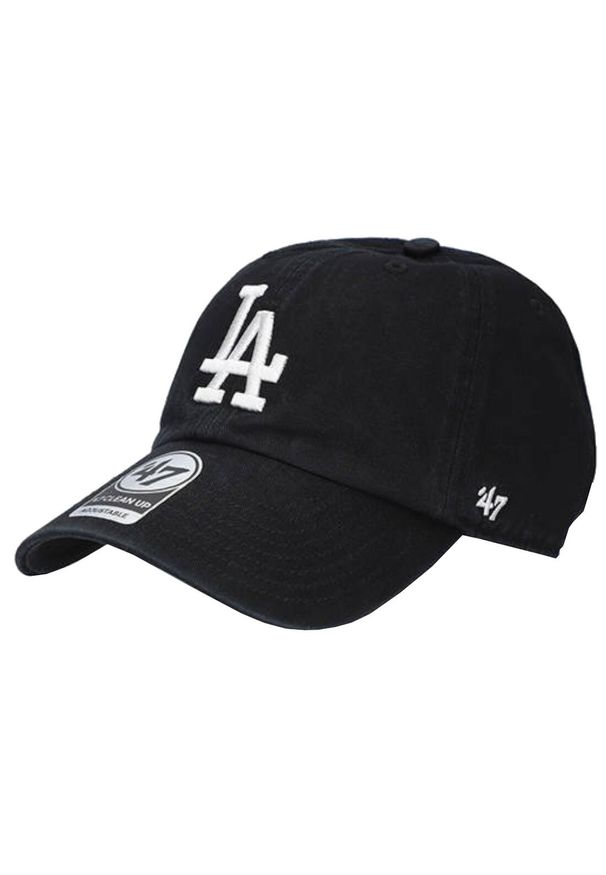 Czapka z daszkiem dla dorosłych 47 Brand MLB Los Angeles Dodgers 47 Clean Up Cap. Kolor: czarny. Materiał: bawełna. Styl: sportowy
