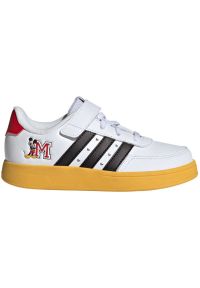 Adidas - Buty adidas Breaknet x Disney Mickey Mouse Kids Jr IG7163 białe. Okazja: na co dzień. Zapięcie: rzepy. Kolor: biały. Materiał: materiał, syntetyk, guma. Szerokość cholewki: normalna. Wzór: motyw z bajki #8