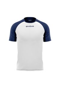 Koszulka piłkarska dla dzieci Givova Capo MC. Kolor: niebieski, biały, wielokolorowy. Sport: piłka nożna