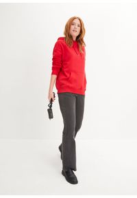 bonprix - Bluza z kapturem oversize. Typ kołnierza: kaptur. Kolor: czerwony #2