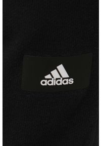 adidas Performance spodnie męskie kolor czarny z aplikacją. Kolor: czarny. Materiał: bawełna. Wzór: aplikacja