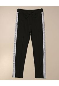 DSQUARED2 KIDS - Czarne spodnie dresowe z lampasami 4-16 lat. Kolor: czarny. Materiał: dresówka. Wzór: nadruk. Sezon: lato. Styl: sportowy #1