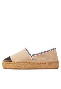 Love Moschino - LOVE MOSCHINO Espadryle JA10553G0IIG0131 Beżowy. Kolor: beżowy. Materiał: skóra, zamsz #6