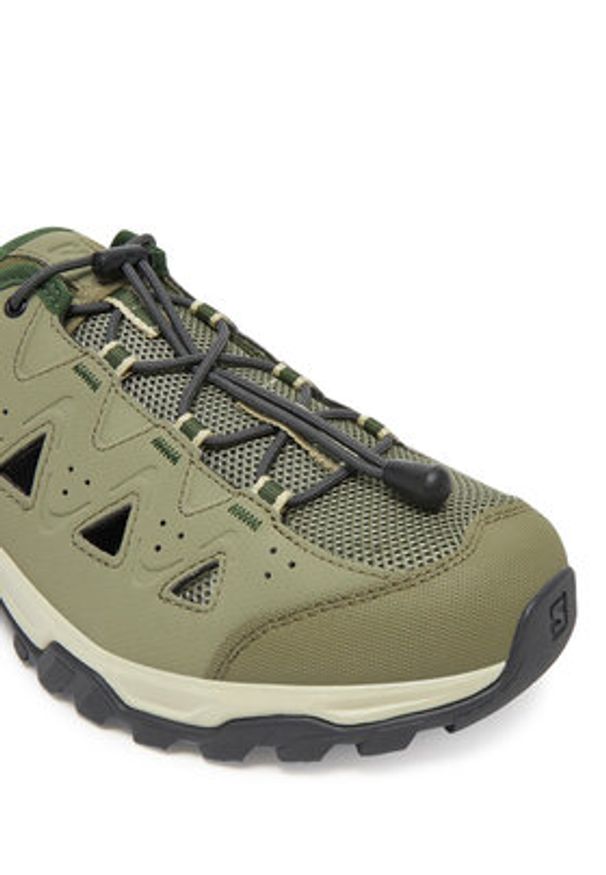 salomon - Salomon Sandały Alhama L47786400 Zielony. Kolor: zielony. Materiał: skóra