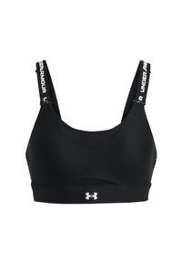 Biustonosz treningowy damski Under Armour UA Infinity High 2.0 Bra - czarny. Kolor: czarny. Materiał: poliester, elastan. Rodzaj stanika: odpinane ramiączka, różne sposoby noszenia. Sport: bieganie