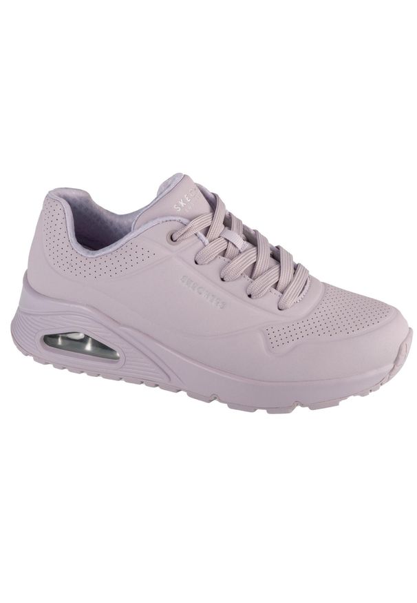 skechers - Buty do chodzenia damskie Skechers Uno-stand On Air. Kolor: fioletowy. Materiał: materiał, syntetyk. Szerokość cholewki: normalna. Model: Skechers Sport. Sport: turystyka piesza