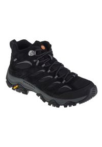 Buty Merrell Moab 3 Mid Gtx M J036243 czarne. Kolor: czarny. Materiał: materiał, skóra, guma. Szerokość cholewki: normalna. Technologia: Gore-Tex. Sport: turystyka piesza #1