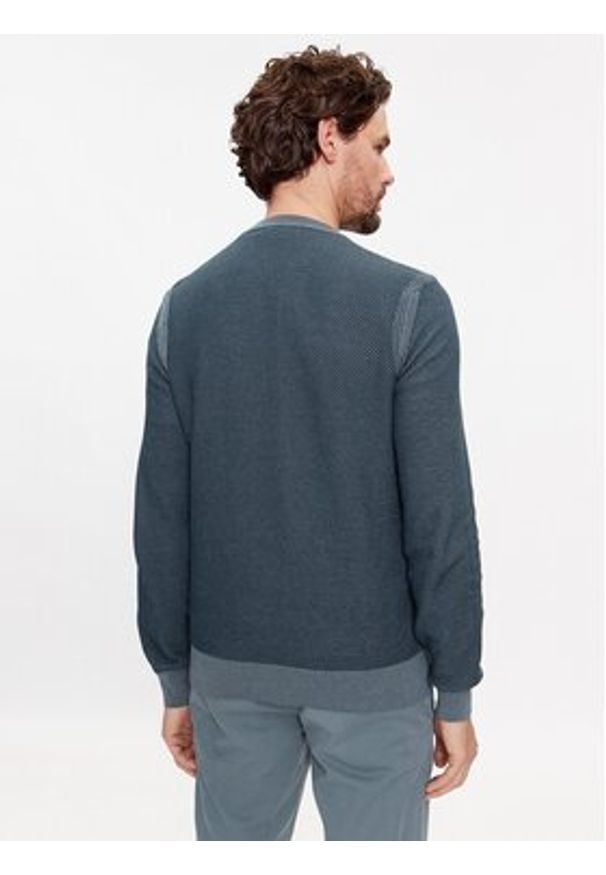 BOSS - Boss Sweter Aquila 50498950 Granatowy Regular Fit. Kolor: niebieski. Materiał: bawełna