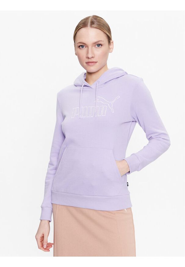 Puma Bluza Ess 673788 Fioletowy Regular Fit. Kolor: fioletowy. Materiał: bawełna, syntetyk