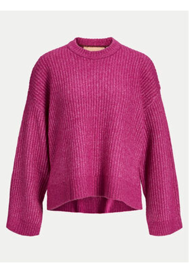 JJXX Sweter Sigga 12255358 Różowy Relaxed Fit. Kolor: różowy. Materiał: syntetyk
