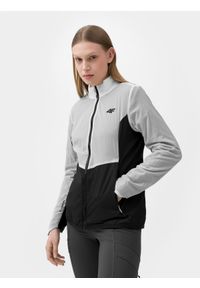 4f - 4F Kurtka trekkingowa PrimaLoft® Active damska - biała XS. Typ kołnierza: bez kaptura. Kolor: biały. Materiał: dzianina, tkanina. Technologia: Primaloft