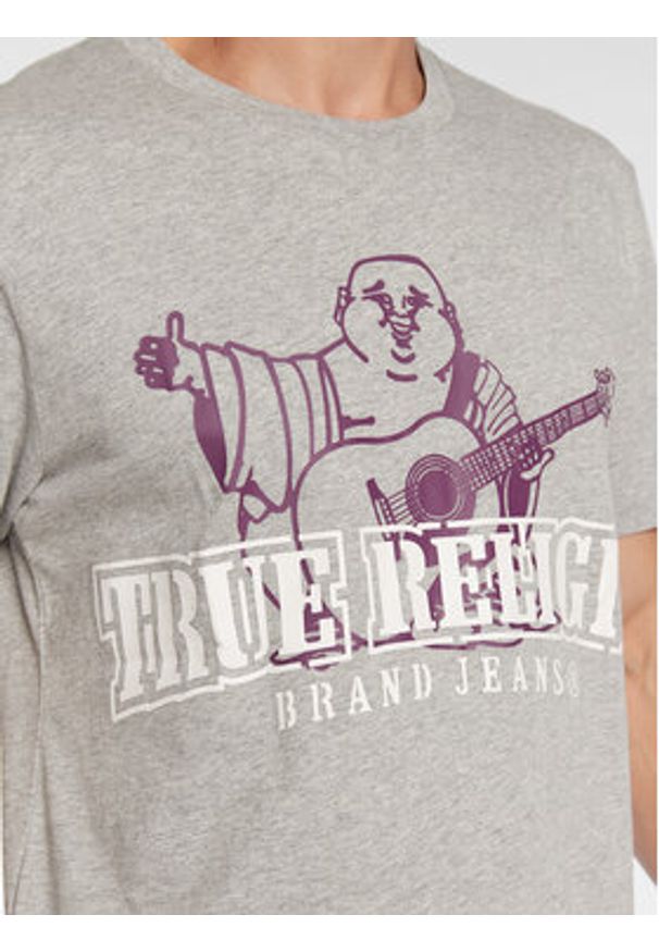 True Religion T-Shirt Buddha Stencil 106294 Szary Regular Fit. Kolor: szary. Materiał: bawełna