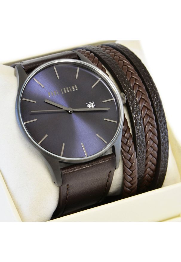 Zestaw męski zegarek Paul Lorens LONGIO-3B1 + bransoletka
