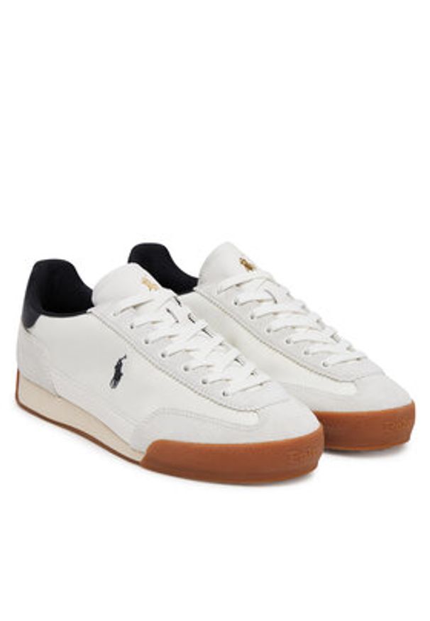 Polo Ralph Lauren Sneakersy 809968177004 Biały. Kolor: biały. Materiał: skóra, zamsz