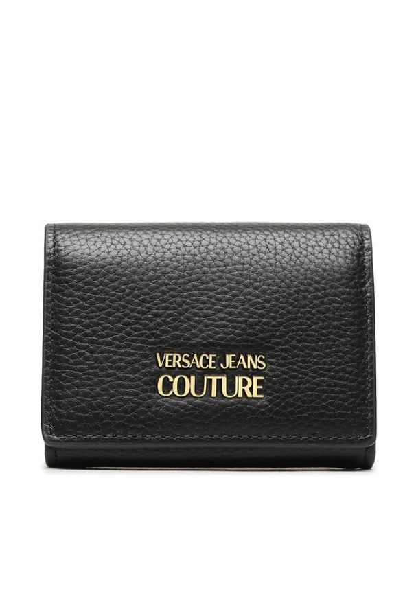Versace Jeans Couture Mały Portfel Męski 74YA5PA7 Czarny. Kolor: czarny. Materiał: skóra