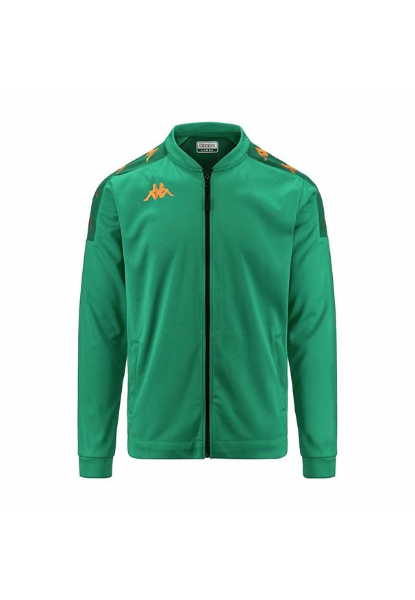 Dziecięca bluza dresowa Kappa Giullio. Kolor: zielony. Materiał: dresówka. Sport: piłka nożna