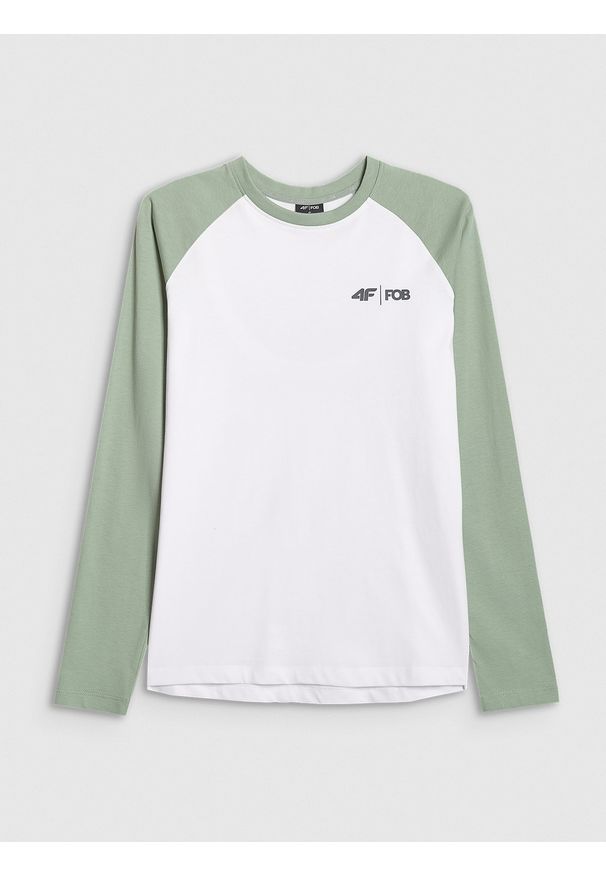 4f - 4F Longsleeve regular damski - zielony XL. Okazja: na co dzień. Kolor: zielony. Materiał: materiał, dzianina. Długość rękawa: długi rękaw. Długość: długie. Styl: casual