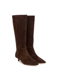 Lauren Ralph Lauren - LAUREN RALPH LAUREN Kozaki Frncsa Tl Hl Bo Tal 802P15726002 Brązowy. Kolor: brązowy. Materiał: skóra, zamsz #4