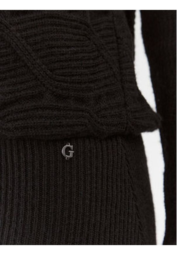 Guess Sukienka dzianinowa Elodie W3BK96 Z2WX0 Czarny Slim Fit. Kolor: czarny. Materiał: dzianina, syntetyk