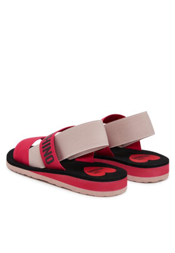 Love Moschino - LOVE MOSCHINO Sandały JA16033G0MJN460C Różowy. Kolor: różowy. Materiał: materiał