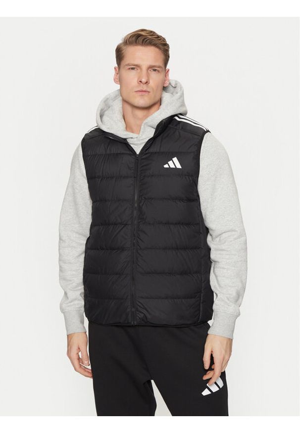 Adidas - adidas Bezrękawnik Essentials 3-Stripes JJ1203 Czarny Slim Fit. Kolor: czarny. Materiał: syntetyk. Długość rękawa: bez rękawów