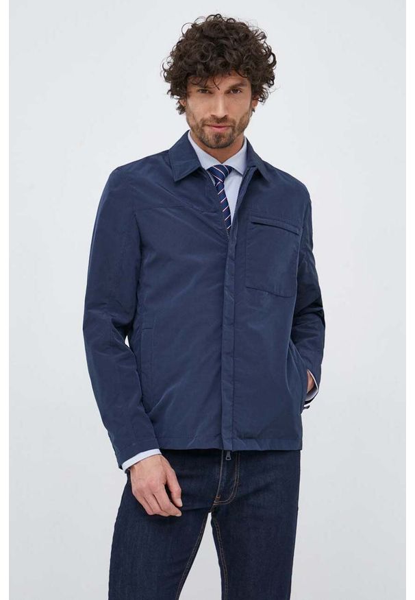 PAUL & SHARK - Paul&Shark kurtka męska kolor granatowy przejściowa. Okazja: na co dzień. Kolor: niebieski. Materiał: poliester, włókno. Styl: casual