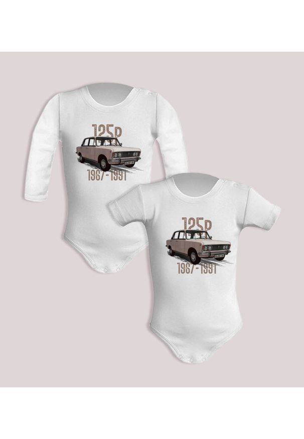 nikiniki - Duży Fiat — body (Rozmiar: 12M; Długość rękawa: krótki; Rodzaj nadruku: Duży Fiat). Materiał: bawełna. Wzór: nadruk