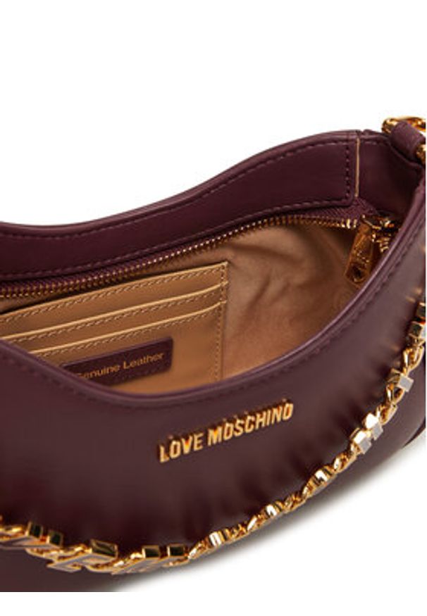 Love Moschino - LOVE MOSCHINO Torebka JC4070PP1NL1355A Bordowy. Kolor: czerwony. Materiał: skórzane